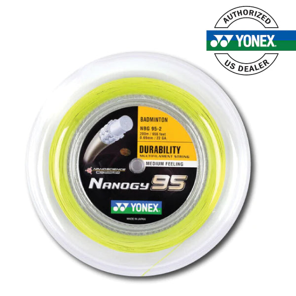 Yonex Nanogy 95 200m Badminton String (Flash Yellow) – Triangle